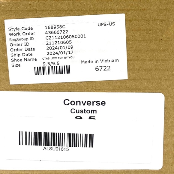 Converse Ctas Low Top Shoe Heart White Canvas Skate Men Size Custom 168958C-WWWH - Picture 8 of 9